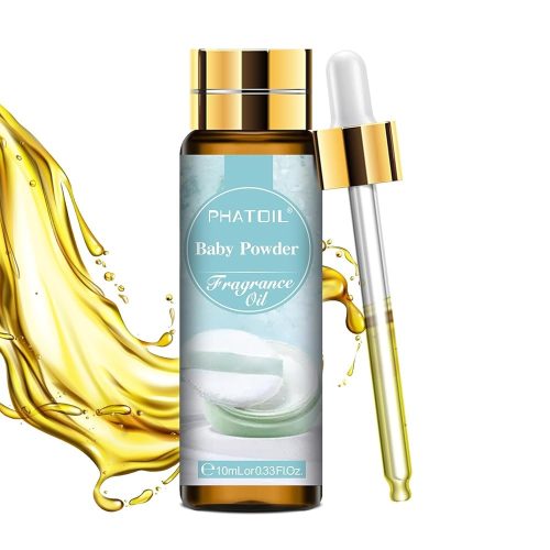 Phatoil 10 ml Illatolaj – Aromaterápiához, Relaxációhoz és Közérzetjavításhoz, Baba Hintőpor Illatú