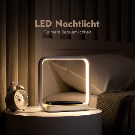 WILIT A13 Wireless Charger Bedside Lamp Éjjeli Lámpa 10W Vezeték nélküli töltővel