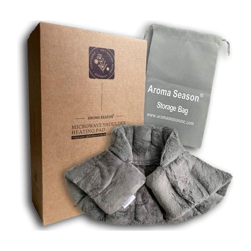 Aroma Season Aromaterápiás Nyakmelegítő, Melegíthető és Hűthető Kialakítás, 1.3 kg, Levendulával és Más Gyógynövényekkel, Poliészter, Szürke