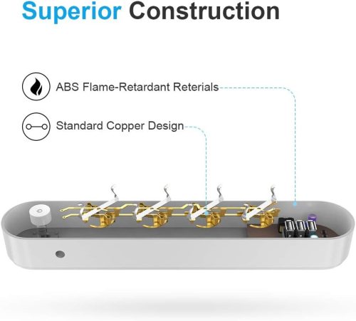 Joyguard 4-as hálózati elosztó 3 USB porttal, gyermekbiztonsági zár,  tűzálló, fekete