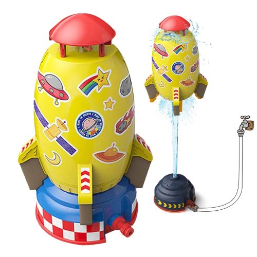 Water Rocket Vízi Rakéta Gyermekeknek, Nyári Oktató Jellegű Kültéri Játék, Maximum 1.8 Méterig Repül Fel, Sárga