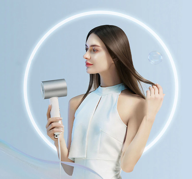 Xiaomi H500 Water Ionic Hair Dryer，hajszárító，1800 W, 2 sebesség, 3 hőfok fehér-ezüst