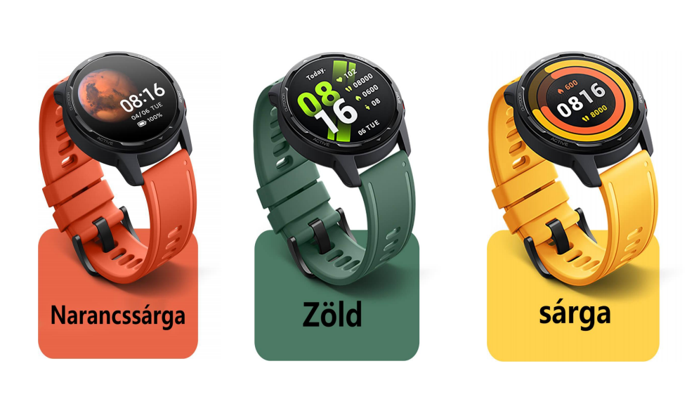 Xiaomi Watch S1 Active Strap 22 mm, S1 Active Szíj, Narancssárga (Kompatibilis a Mi Watch okosórával)