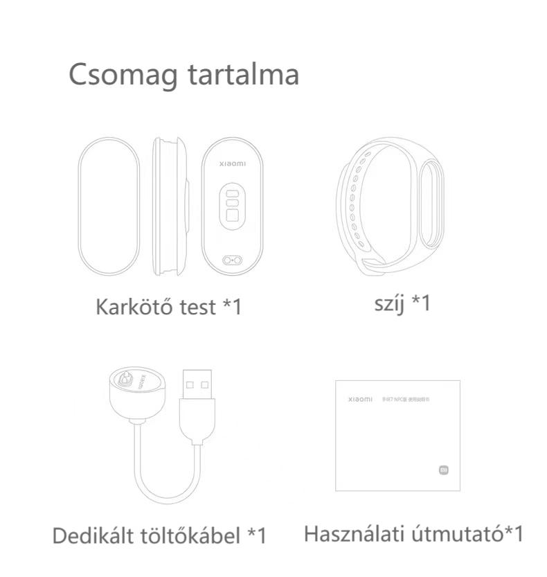 Xiaomi Mi Smart Band 7 Aktivitásmérő, Fekete