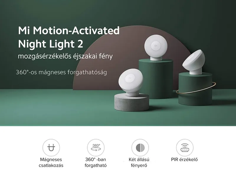 Xiaomi Mi Motion-Activated Night Light 2 mozgásérzékelő éjjeli fény (Bluetooth)